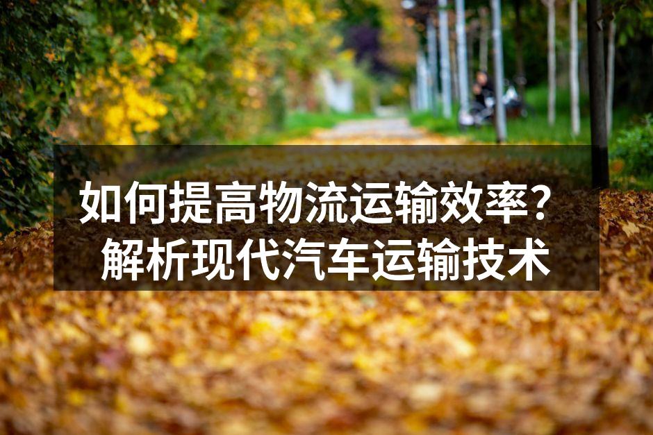 现代汽车运输技术示意图